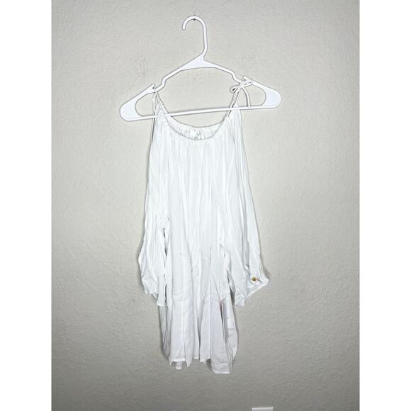Shaina Mote Reyes Top Bleach White Size 8 - Picture 7 of 13